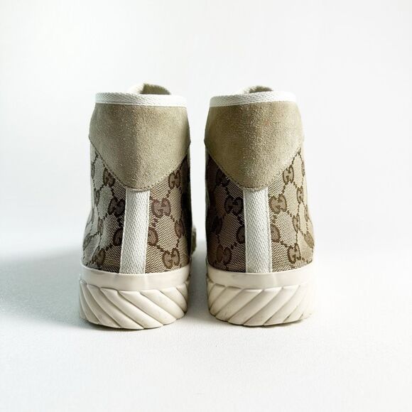 GUCCI GG Supreme Tortuga Sneakers Size Women 9.5 Chunky High Top (Men size 7.5) - Picture 6 of 14